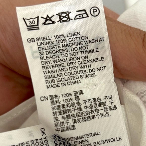 NWT Reiss Clarice Linen Broderie Midi Dress in Ivory - Picture 10 of 10